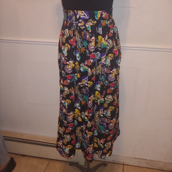 Vintage 80s Fabulous People Print Skirt - Picture 2 of 7